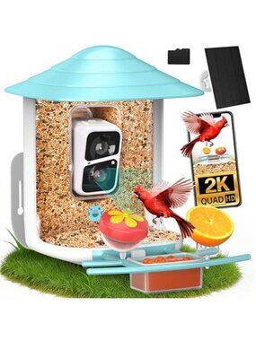 New TUC Bird Feeder with Camera 2K HD Live with 32GB Card Auto Detect &